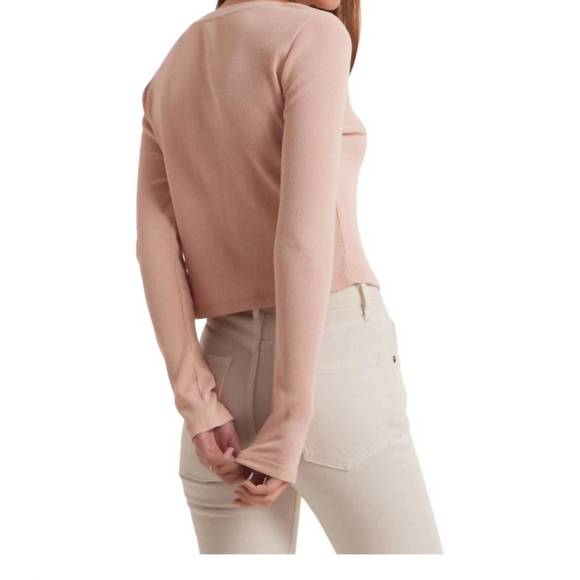NEW Z SUPPLY ciana cropped waffle top in soft pink - Picture 4 of 5